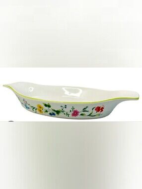 Vintage Oval Floral Au Gratin Baking Dish Pamela By Action